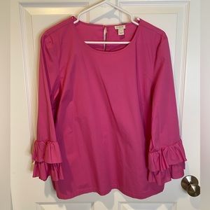 J. Crew Factory Ruffled Sleeved Blouse